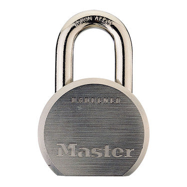 Master Lock Solid Body Steel Padlock, 2-1/2in Wide