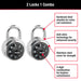 Master Lock Combination Lock, 1-7/8in, 2 pack