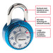 Master Lock Combination Padlock, 1-7/8in, Assorted Colors ASSORTED