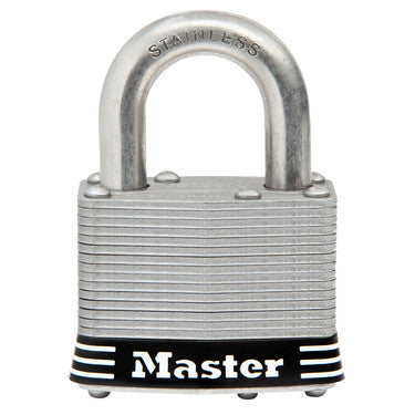 Master Lock Laminated Padlock, Stainless Steel, 2in STAINLESS_STEEL