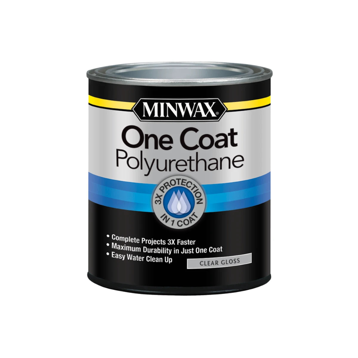 Minwax One Coat Polyurethane Finish QUART - GLOSS - CLEAR / GLOSS