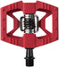 Crank Brothers DOUBLE SHOT 1 PEDALS - DUAL SIDED CLIPLESS WITH PLATFORM, COMPOSITE, 9/16`, RED RED