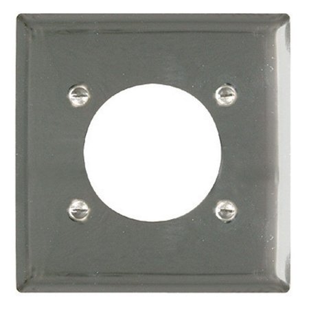 Pass & Seymour 2-Gang 2.15in Chrome Power Receptacle Faceplate 2G