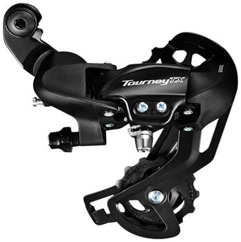 SHIMANO REAR DERAILLEUR, RD-TX800, TOURNEY TX,7/8-SPEED, DIRECT ATTACHMENT TYPE, SILVER SILVER/BLACK