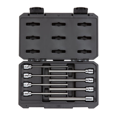 Tekton 3/8 Inch Drive Long Hex Bit Socket Set, 8-Piece (1/8-3/8 in.)