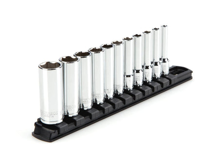 Tekton 1/4 Inch Drive Deep 6-Point Socket Set, 11-Piece (5/32-9/16 in.)