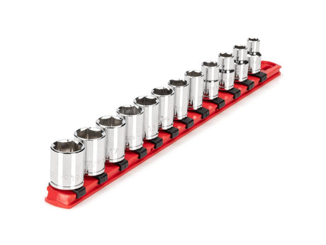 Tekton 3/8 Inch Drive 6-Point Socket Set, 12-Piece (8-19 mm)