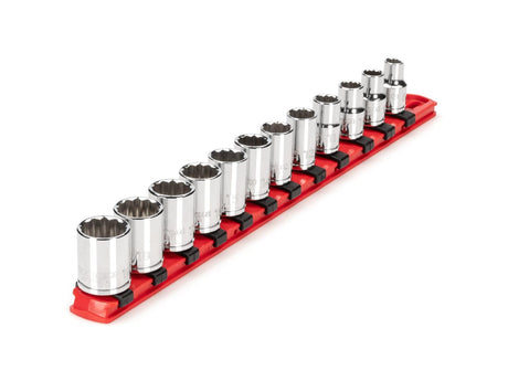 Tekton 3/8 Inch Drive 12-Point Socket Set, 12-Piece (8-19 mm)