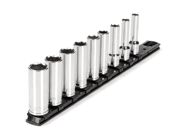 Tekton 3/8 Inch Drive Deep 6-Point Socket Set, 9-Piece (5/16-3/4 in.)