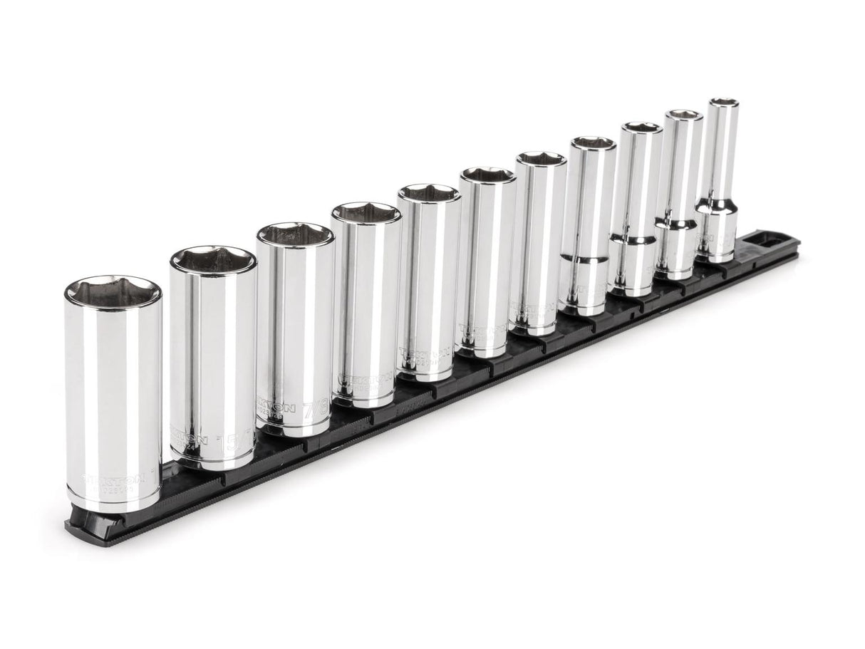 Tekton 1/2 Inch Drive Deep 6-Point Socket Set, 11-Piece (3/8-1 in.)