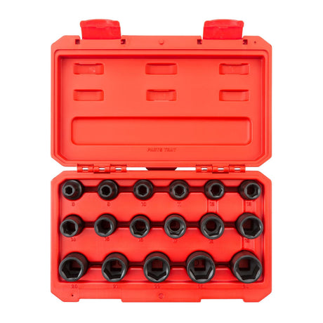 Tekton 1/2 Inch Drive 6-Point Impact Socket Set, 17-Piece (8-24 mm) 1/2_DR