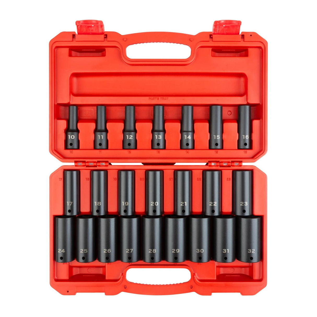 Tekton 1/2 Inch Drive Deep 6-Point Impact Socket Set, 23-Piece (10-32mm) 1/2_DR