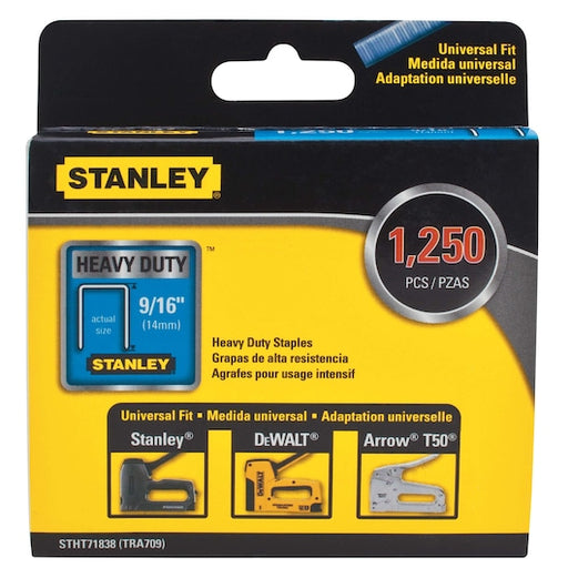 Stanley Tools 1,250 Piece 9/16 in Heavy Duty Narrow Crown Staples