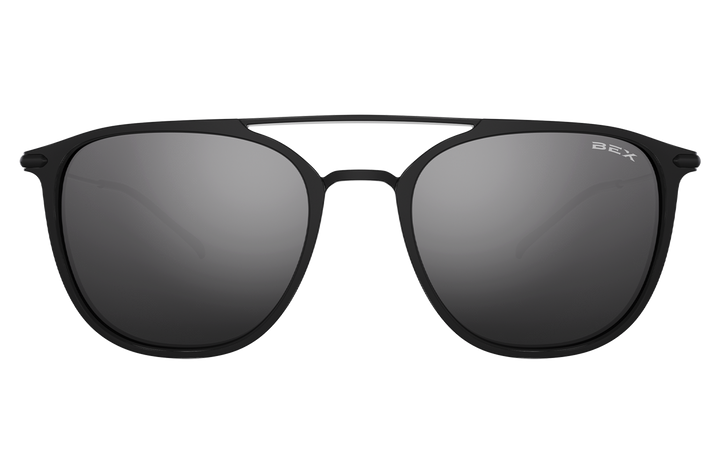 BEX Dillinger Sunglasses Black / Gray (silver flash)