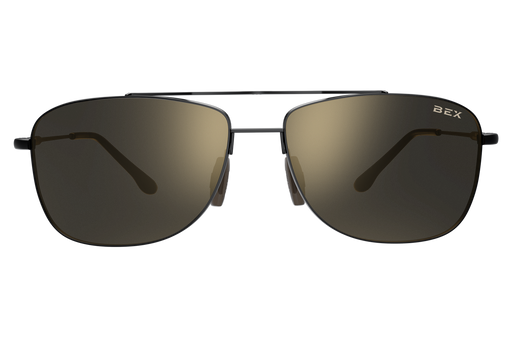 BEX Draeklyn Sunglasses Black / Brown (silver flash)