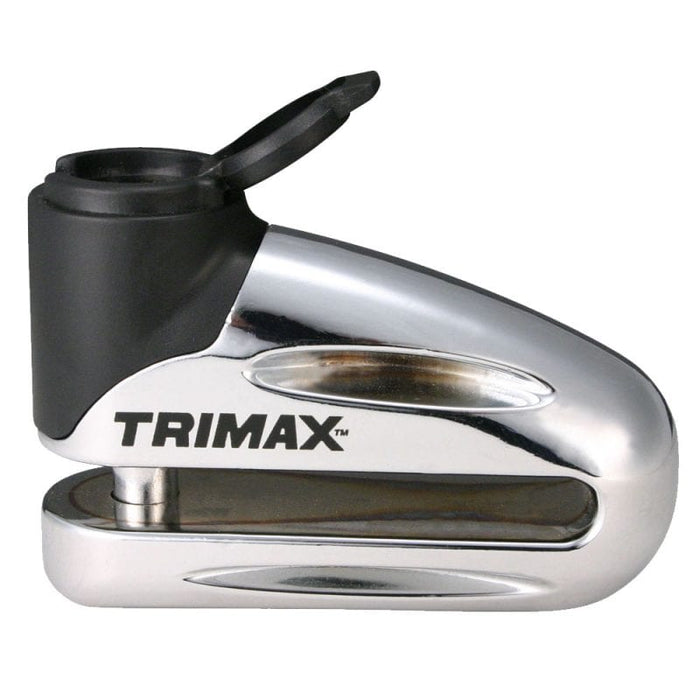 Trimax Hardened Metal Disc Lock for Motorcycles CHROME
