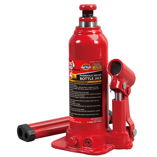 Torin Big Red 4 Ton Hydraulic Welded Bottle Jack