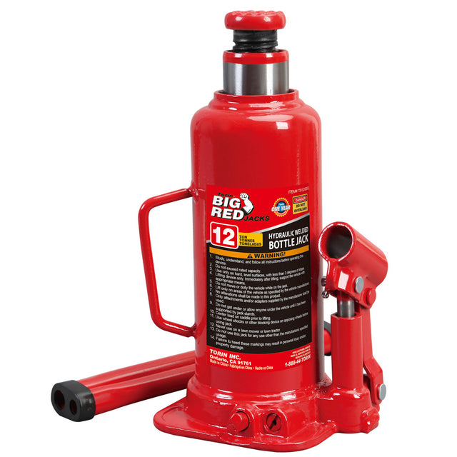 Torin Big Red 12 Ton Hydraulic Welded Bottle Jack