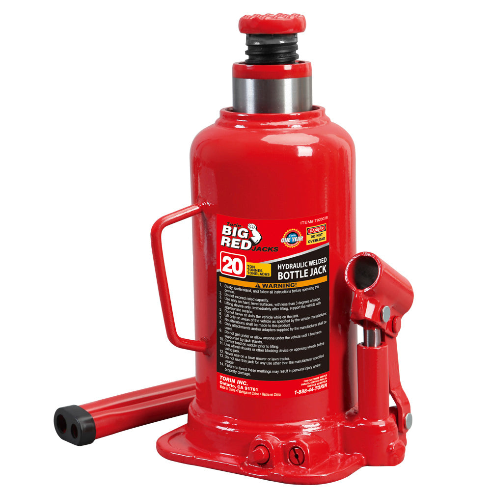 Torin Big Red 20 Ton Hydraulic Welded Bottle Jack