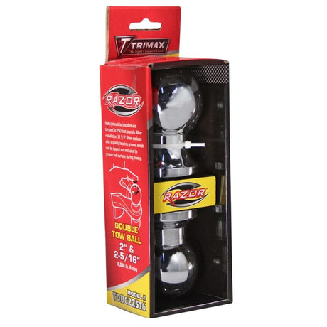 Trimax Double Tow Ball CHROME