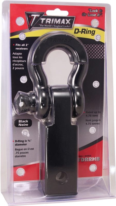 Trimax D-Ring Receiver Hitch - BLACK BLACK