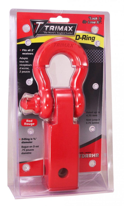 Trimax D-Ring Receiver Hitch - RED RED
