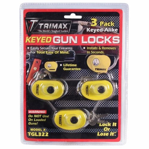 Trimax Max Security Keyed Gun Lock - 3 Pack