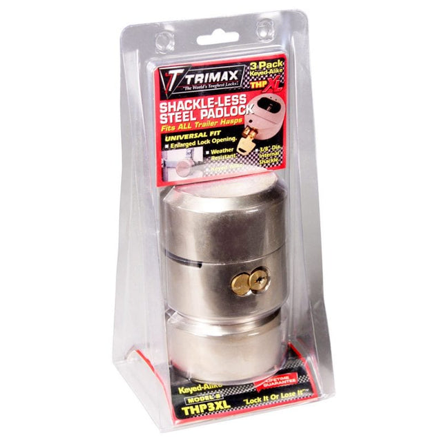 Trimax 3-Pack Keyed-Alike Hockey Puck Locks