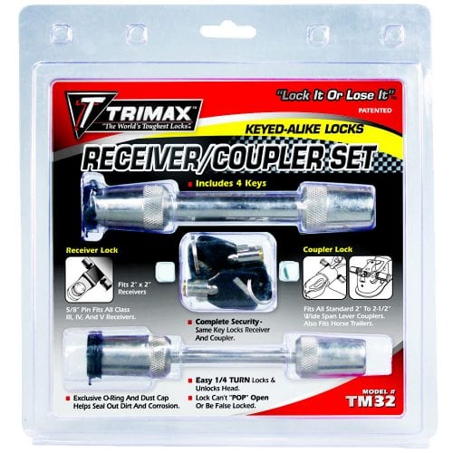 Trimax Keyed Alike Receivers & Coupler Lock Set