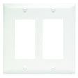 Pass & Seymour 2 Gang Decorator Wall Plate, White WHITE / 2G