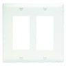 Pass & Seymour 2 Gang Decorator Wall Plate, White WHITE / 2G