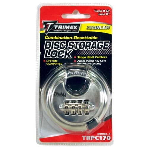 Trimax Stainless Steel 70mm Round Combination Padlock W/ 10mm Shackle