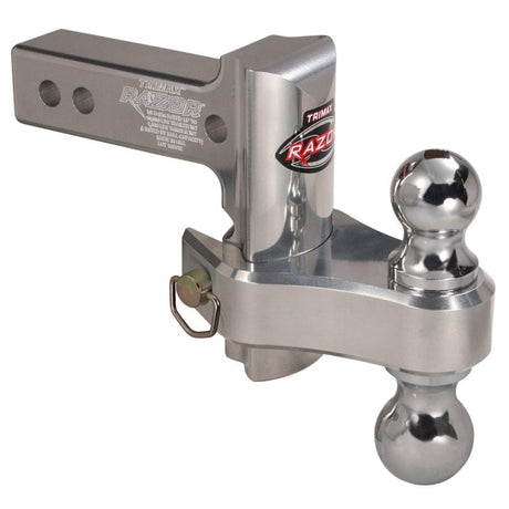 Trimax 4-inch Aluminum Adjustable Drop Hitch ALUMINUM