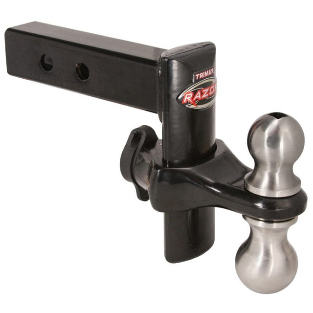 Trimax 6-inch Black Powder Coat Drop Hitch with Locking Ball Mount BLACK