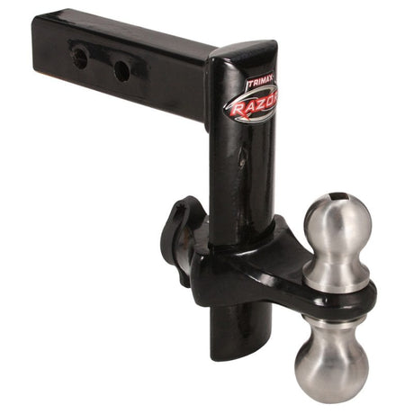 Trimax 8-inch Black Powder Coat Drop Hitch with Locking Ball Mount BLACK