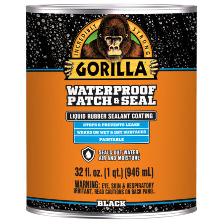 Gorilla Glue 32 OZ Waterproof Patch & Seal Liquid - BLACK