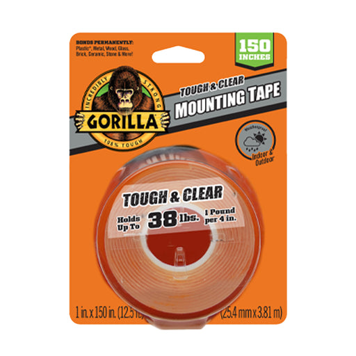 Gorilla Glue 1 in. X 150 in. Tough & Clear Double Sided Mounting Tape