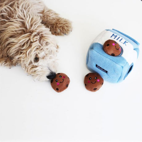 Zippy Paws ZIPPY BURROW DOG TOY MILK AND COOKIES