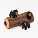 Zippy Paws Black Bear Log Burrow Dog Toy