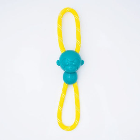 Zippy Paws ZippyTuff Monkey RopeTugs Dog Toy, Teal TEAL/YELLOW