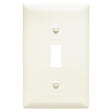 Pass & Seymour 1 Gang Wall Plate with 1 Toggle Opening, Light Almond ALMOND