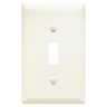 Pass & Seymour 1 Gang Wall Plate with 1 Toggle Opening, Light Almond ALMOND