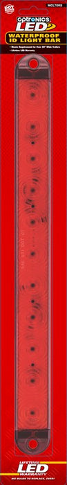 Optronics Red Ultrathin LED Waterproof Identification Light Bar RED