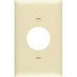 Pass & Seymour 1 Gang Wall Plate, Mid-Size Round Opening, Ivory 1G