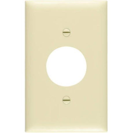 Pass & Seymour 1 Gang Wall Plate, Mid-Size Round Opening, Ivory 1G