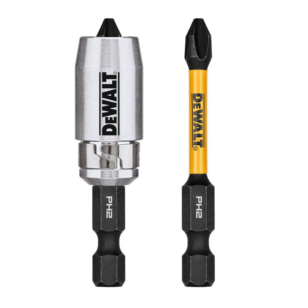 Dewalt FlexTorq Impact Ready Phillips No.2 X 2-1/4 IN. Screwdriver Bit w/ Sleeve - STEEL - 2 PACK