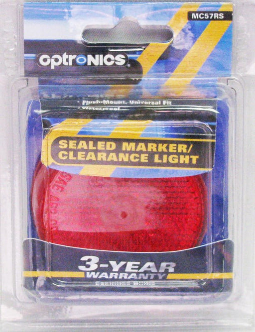 Optronics 2-1/2in Red Recess Mount Marker/Clearance Light with Built-in Reflex