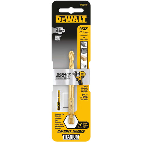 Dewalt 9/32 IN. IMPACT READY Titanium Nitride Coating Drill Bit