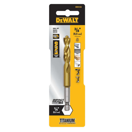 Dewalt 3/8 IN. IMPACT READY Titanium Nitride Coating Drill Bit