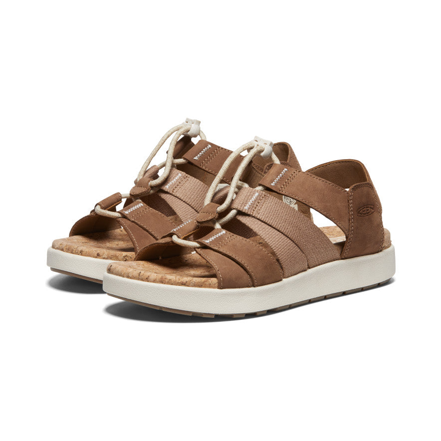 Keen Women's Elle Mixed Strap Sandal TOASTD_COCONUT/BIRCH /  / M